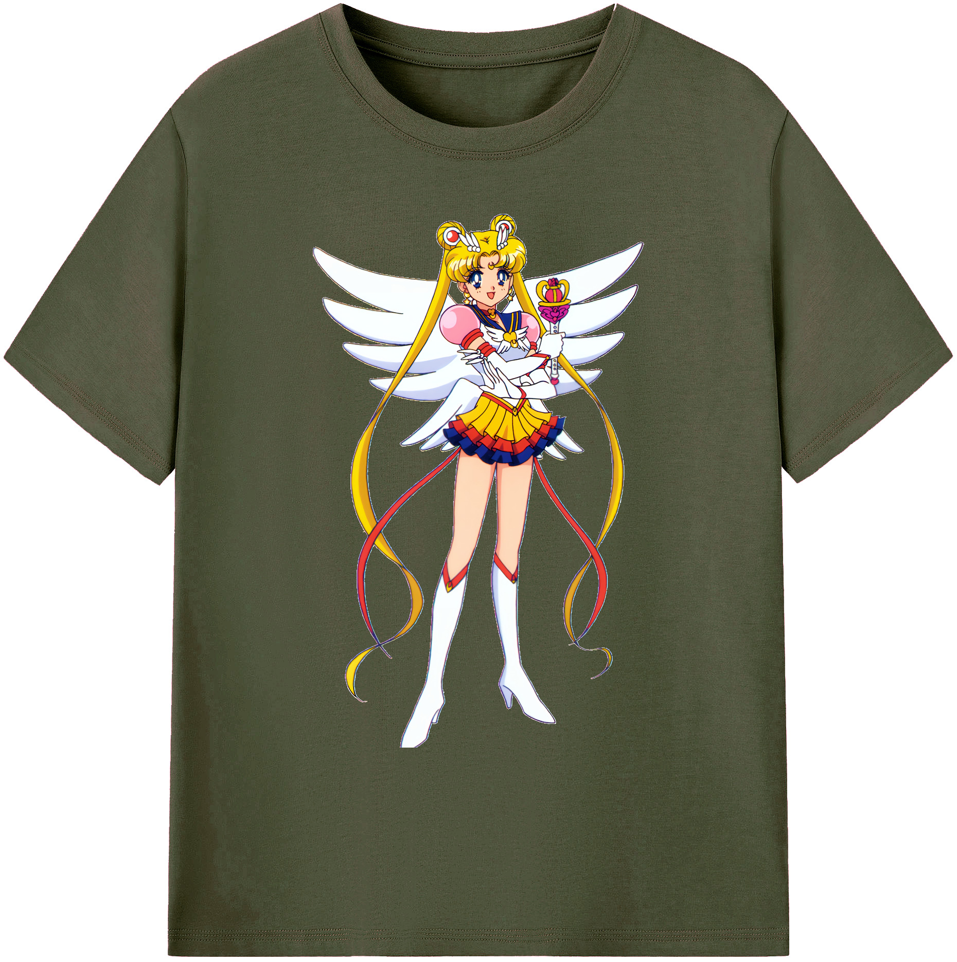 （画像用） 美少女戦士セーラームーン 月野 うさぎ つきの うさぎ Sailor Moon Tsukino Usagi 綿100％ メンズ半袖Tシャツ｜肌触りやわらか＆通気性